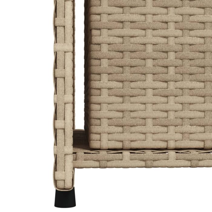 Armoire de rangement de jardin beige 50x55x115cm résine tressée – Image 8