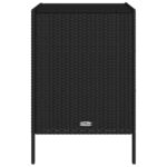 Armoire de rangement de jardin noir 55x59x80 cm résine tressée – Image 6