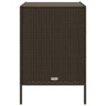 Armoire de rangement de jardin marron 55x59x80cm résine tressée – Image 6