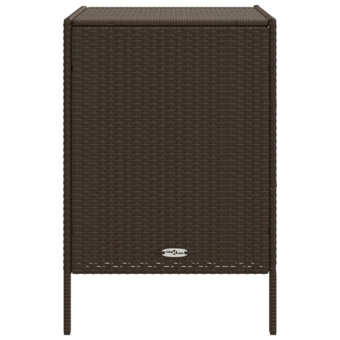 Armoire de rangement de jardin marron 55x59x80cm résine tressée – Image 6
