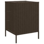 Armoire de rangement de jardin marron 55x59x80cm résine tressée – Image 7