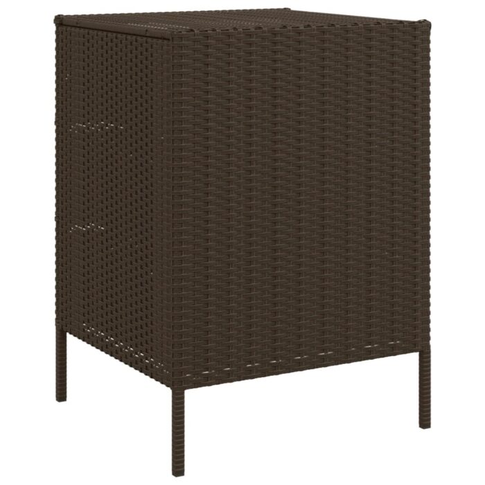 Armoire de rangement de jardin marron 55x59x80cm résine tressée – Image 7