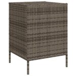 Armoire de rangement de jardin et 3 tiroirs gris résine tressée – Image 7