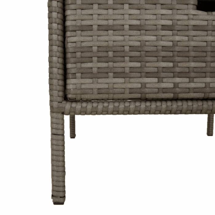 Armoire de rangement de jardin et 3 tiroirs gris résine tressée – Image 8