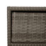 Armoire de rangement de jardin et 3 tiroirs gris résine tressée – Image 9