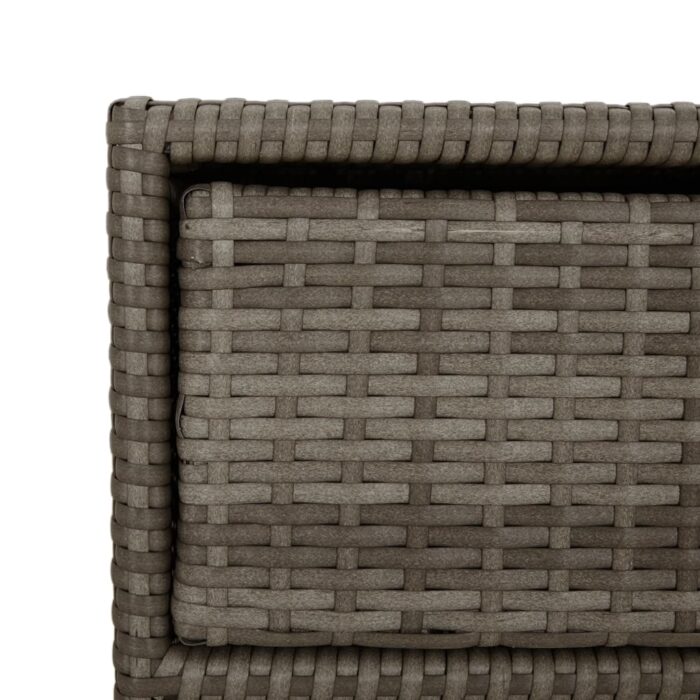 Armoire de rangement de jardin et 3 tiroirs gris résine tressée – Image 9