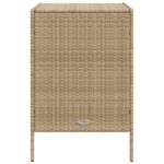 Armoire de rangement de jardin beige 55x59x80 cm résine tressée – Image 6