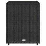 Armoire de rangement de jardin noir 55x59x69 cm résine tressée – Image 6