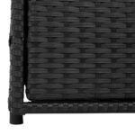 Armoire de rangement de jardin noir 55x59x69 cm résine tressée – Image 8