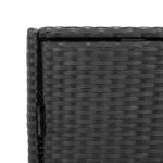 Armoire de rangement de jardin noir 55x59x69 cm résine tressée – Image 9