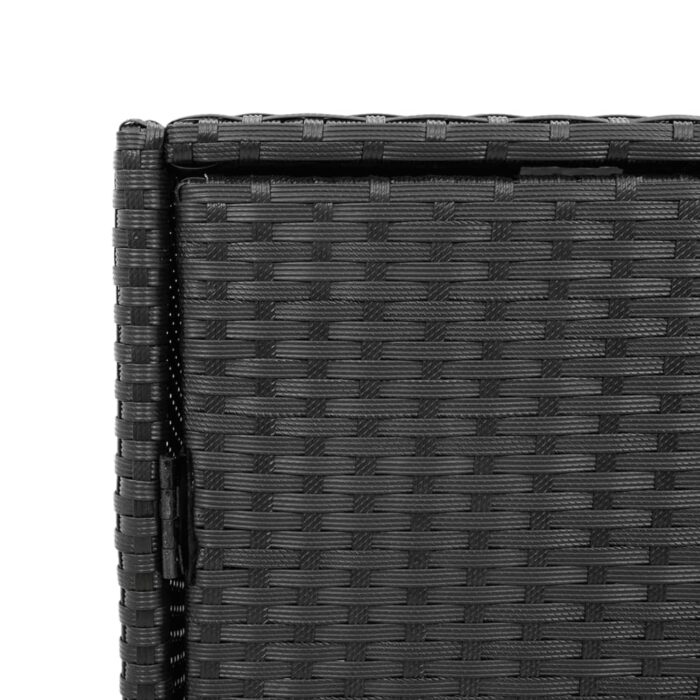 Armoire de rangement de jardin noir 55x59x69 cm résine tressée – Image 9