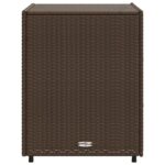 Armoire de rangement de jardin marron 55x59x69cm résine tressée – Image 6