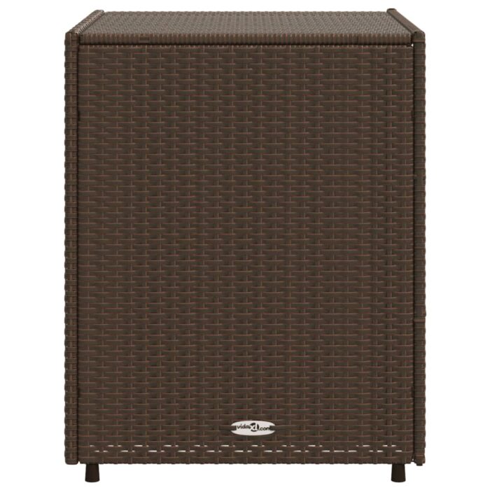 Armoire de rangement de jardin marron 55x59x69cm résine tressée – Image 6