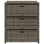 Armoire de rangement de jardin gris 55x59x69 cm résine tressée – Image 5