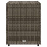 Armoire de rangement de jardin gris 55x59x69 cm résine tressée – Image 6