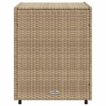 Armoire de rangement de jardin beige 55x59x69 cm résine tressée – Image 6