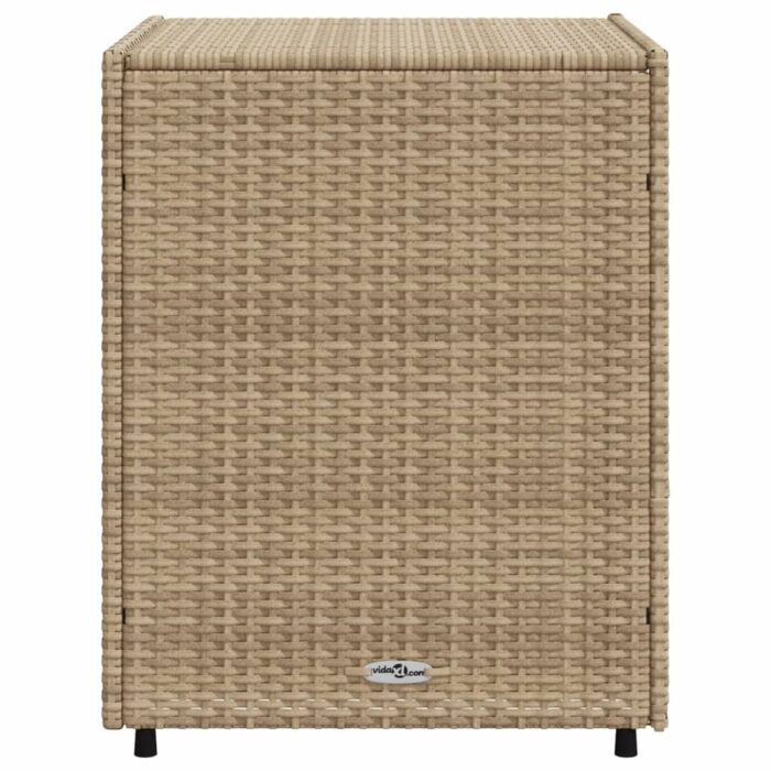 Armoire de rangement de jardin beige 55x59x69 cm résine tressée – Image 6