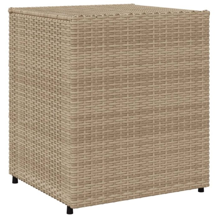 Armoire de rangement de jardin beige 55x59x69 cm résine tressée – Image 7