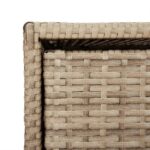 Armoire de rangement de jardin beige 55x59x69 cm résine tressée – Image 9
