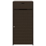 Armoire de rangement jardin marron 55x55x111 cm résine tressée – Image 5