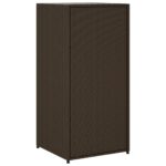 Armoire de rangement jardin marron 55x55x111 cm résine tressée – Image 7
