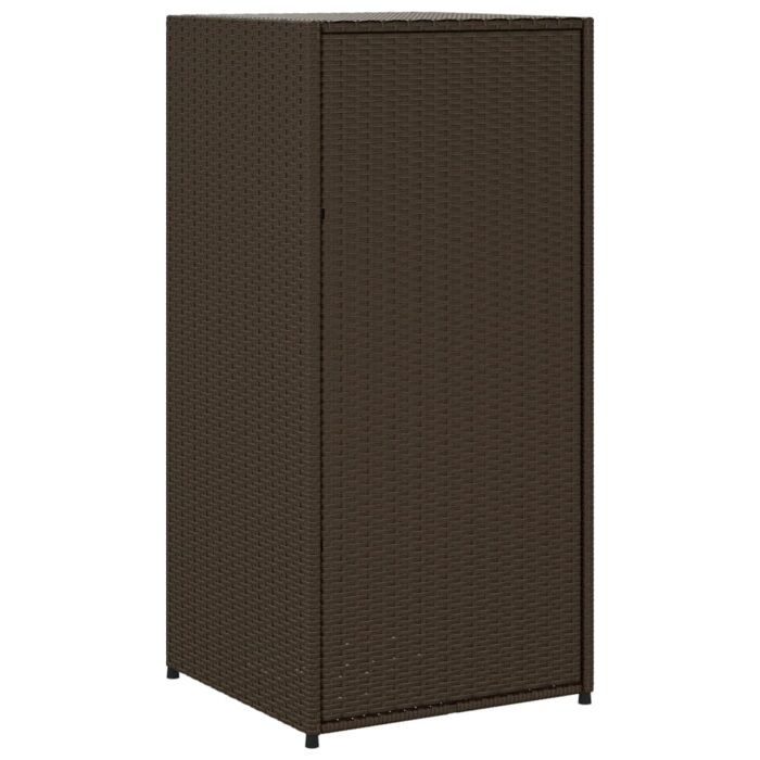 Armoire de rangement jardin marron 55x55x111 cm résine tressée – Image 7