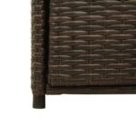 Armoire de rangement jardin marron 55x55x111 cm résine tressée – Image 8