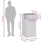 Armoire de rangement de jardin gris 55x55x111 cm résine tressée – Image 10