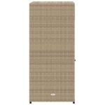 Armoire de rangement de jardin beige 55x55x111cm résine tressée – Image 6