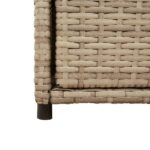 Armoire de rangement de jardin beige 55x55x111cm résine tressée – Image 8