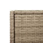 Armoire de rangement de jardin beige 55x55x111cm résine tressée – Image 9