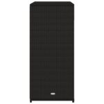 Armoire de rangement de jardin noir 105x55x113cm résine tressée – Image 6