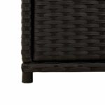 Armoire de rangement de jardin noir 105x55x113cm résine tressée – Image 8