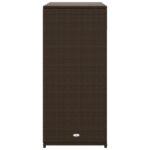 Armoire de rangement jardin marron 105x55x113 cm résine tressée – Image 6