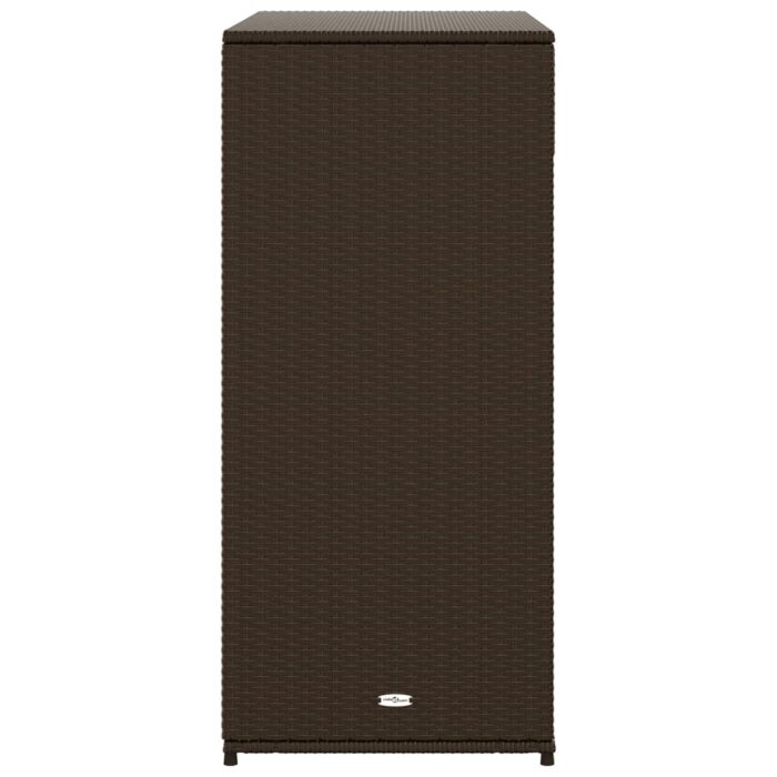 Armoire de rangement jardin marron 105x55x113 cm résine tressée – Image 6