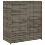 Armoire de rangement de jardin gris 105x55x113cm résine tressée – Image 7
