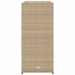 Armoire de rangement jardin beige 105x55x113 cm résine tressée – Image 6
