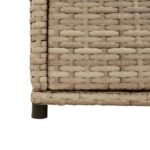 Armoire de rangement jardin beige 105x55x113 cm résine tressée – Image 8