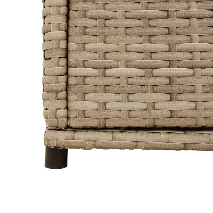 Armoire de rangement jardin beige 105x55x113 cm résine tressée – Image 8