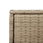 Armoire de rangement jardin beige 105x55x113 cm résine tressée – Image 9