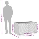 Armoire de rangement jardin noir 110x55x60,5 cm résine tressée – Image 10