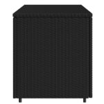 Armoire de rangement jardin noir 110x55x60,5 cm résine tressée – Image 6