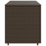 Armoire de rangement jardin marron 110x55x60,5cm résine tressée – Image 6