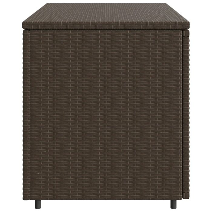 Armoire de rangement jardin marron 110x55x60,5cm résine tressée – Image 6