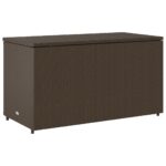 Armoire de rangement jardin marron 110x55x60,5cm résine tressée – Image 7