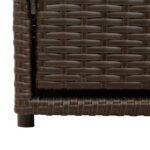 Armoire de rangement jardin marron 110x55x60,5cm résine tressée – Image 8