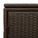 Armoire de rangement jardin marron 110x55x60,5cm résine tressée – Image 9