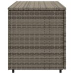Armoire de rangement jardin gris 110x55x60,5 cm résine tressée – Image 5