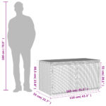 Armoire de rangement jardin gris 110x55x60,5 cm résine tressée – Image 8