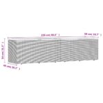 Boîte de rangement de jardin noir résine tressée bois d'acacia – Image 9